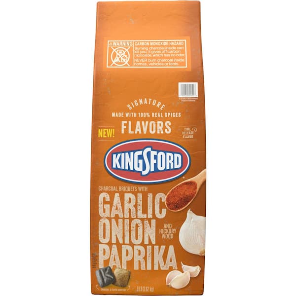 Kingsford 8 lb. BBQ Smoker Charcoal Grilling Briquettes with Garlic Onion Paprika and Hickory Wood