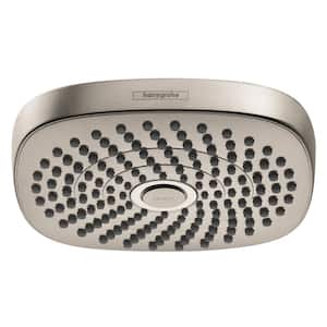 Croma Select E 2-Spray Patterns 2.5 GPM 7 in. Fixed Shower Head in Brushed Nickel