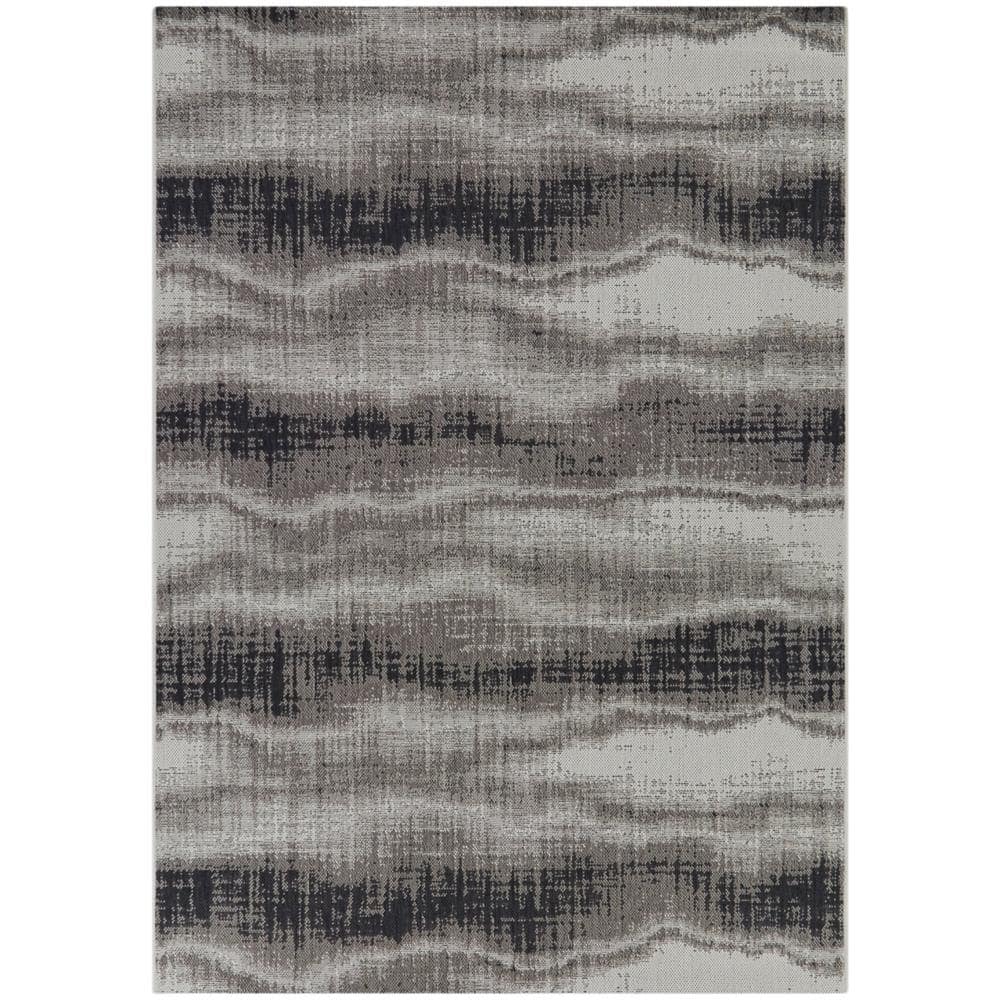 BALTA Lucia Charcoal 5 ft. x 7 ft. Abstract Indoor/Outdoor Area Rug