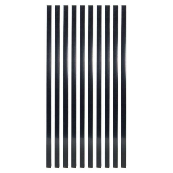 Fortress Railing Products 26 in. x 3/4 in. Gloss Black Steel Square Deck Railing Baluster (10-Pack)