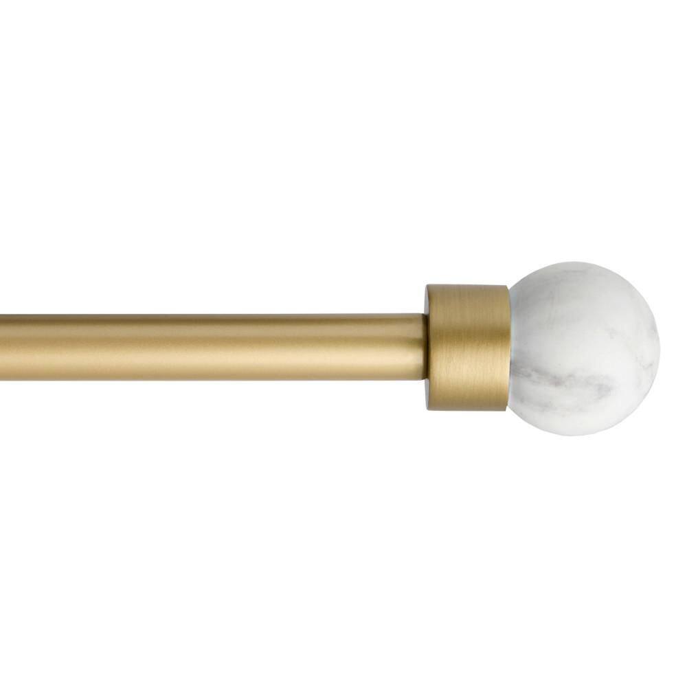 Marbled Sphere 36 in. - 72 in. Matte Gold Single Curtain Rod price history on PriceWatchPro