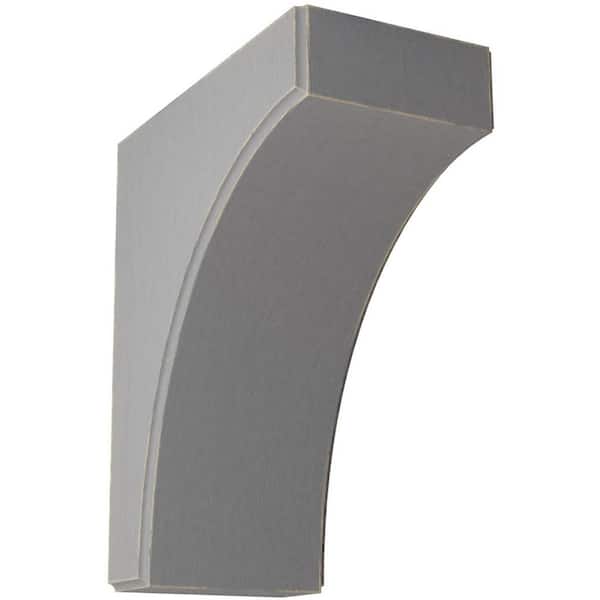 Ekena Millwork 5-1/4 in. x 12 in. x 10 in. Pebble Grey Clarksville Wood Vintage Decor Bracket