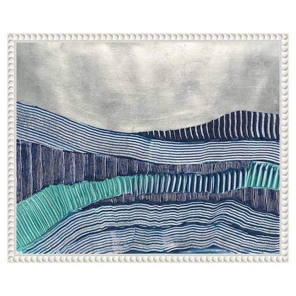 Amanti Art Cold Stream I by Vanna Lam 20 in. W x 16 in. H. Canvas Wall Art Print Framed in White