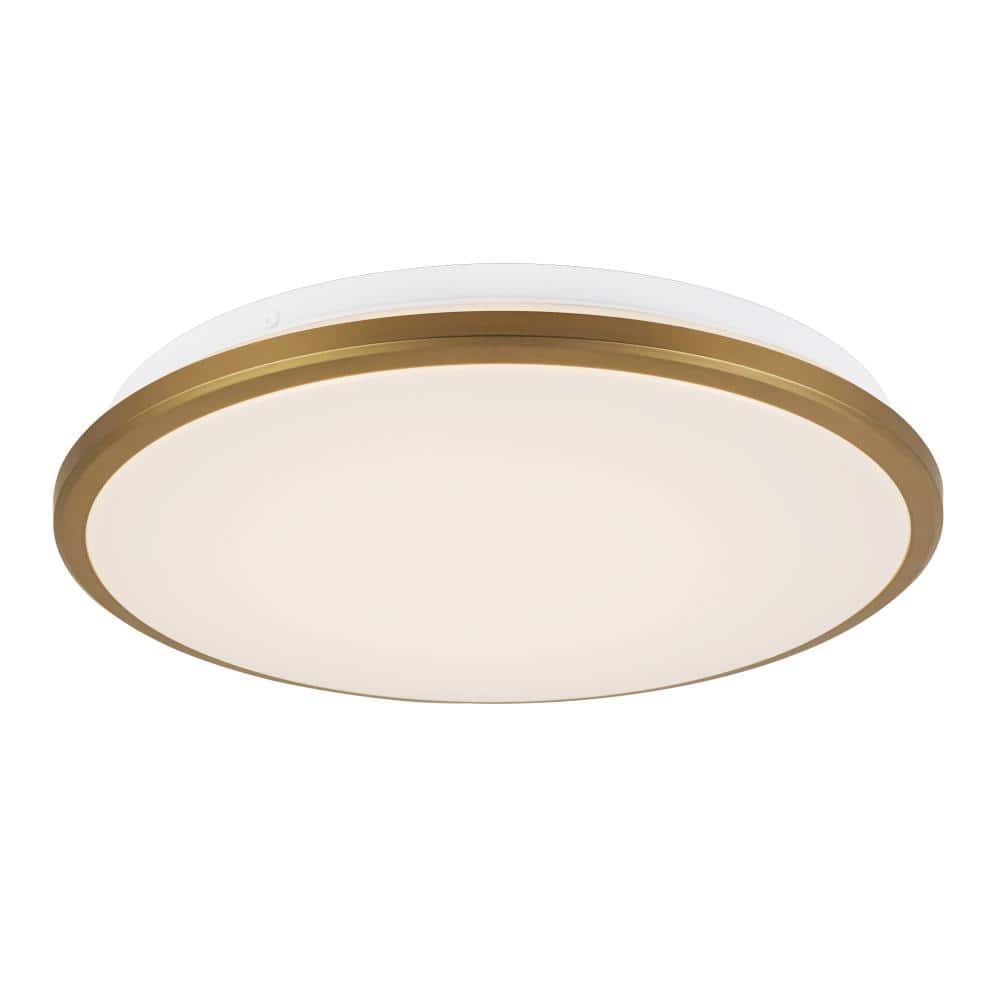 Brook 13-in Brushed Gold dimmable LED Flush Mount price history on PriceWatchPro