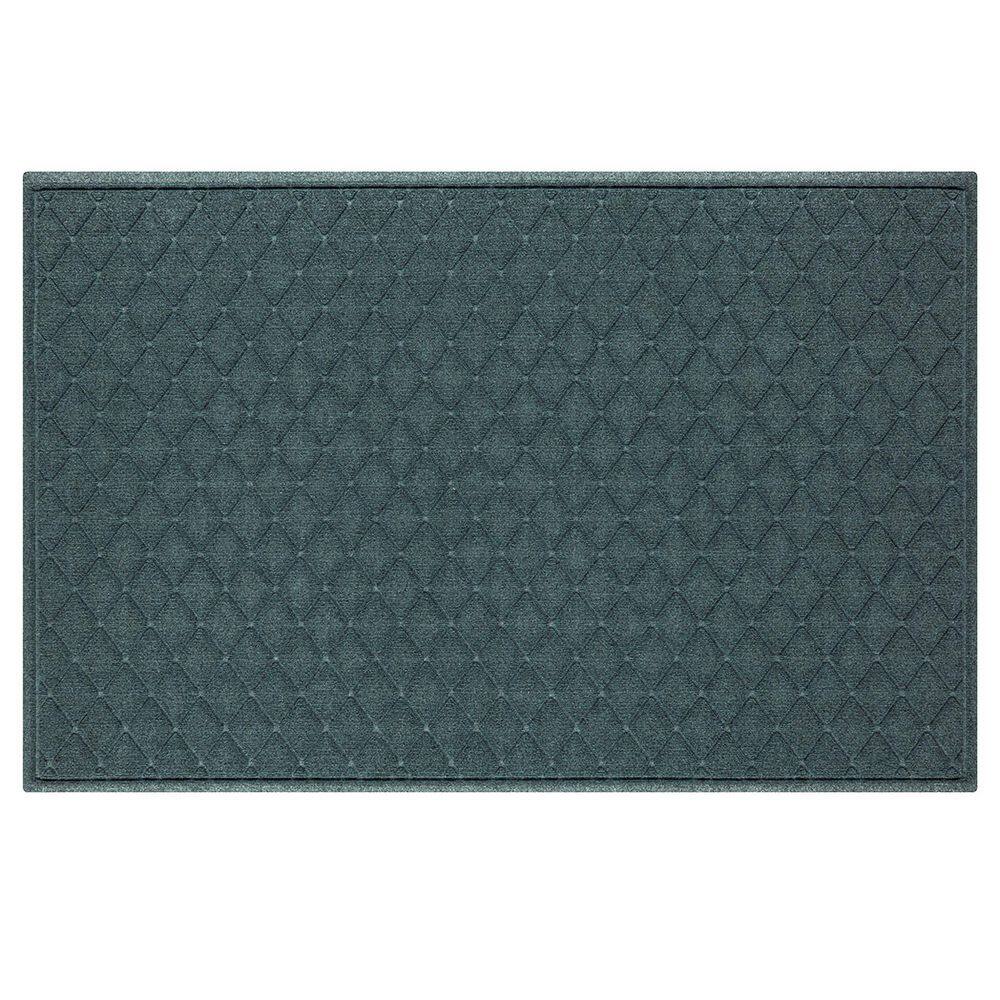 Waterhog Argyle 45 in. x 70 in. PET Polyester Indoor Outdoor Estate Mat Bluestone price history on PriceWatchPro
