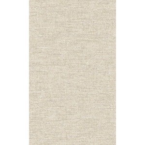 Light Beige Plain Textile Printed Non-Woven Non-Pasted Textured Wallpaper 57 Sq. Ft.