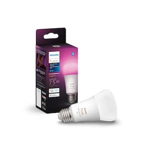 75-Watt Equivalent A19 Smart LED Color Changing Light Bulb with Bluetooth (2-Pack)