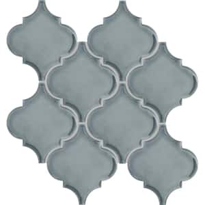 Morocco Dove 10.24 in. x 10.63 in. Glossy Ceramic Mosaic Tile- (0.76 sq. ft./Piece)
