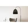 Hampton Bay Highler 61 in. Matte Black Floor Lamp