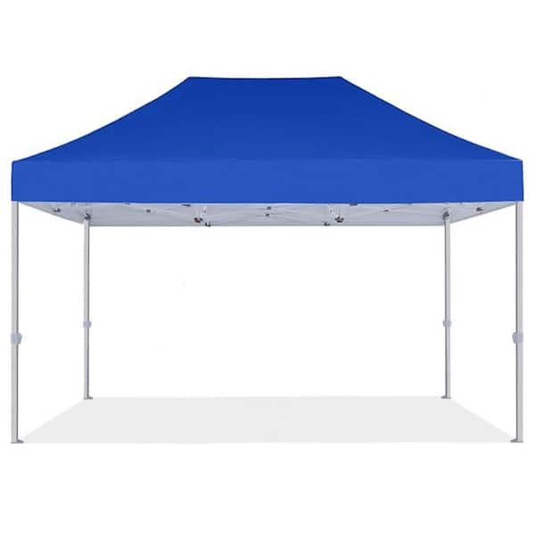 Terracemaster Commercial 10 ft. x 15 ft. Blue Pop Up Canopy Tent with Roller Bag