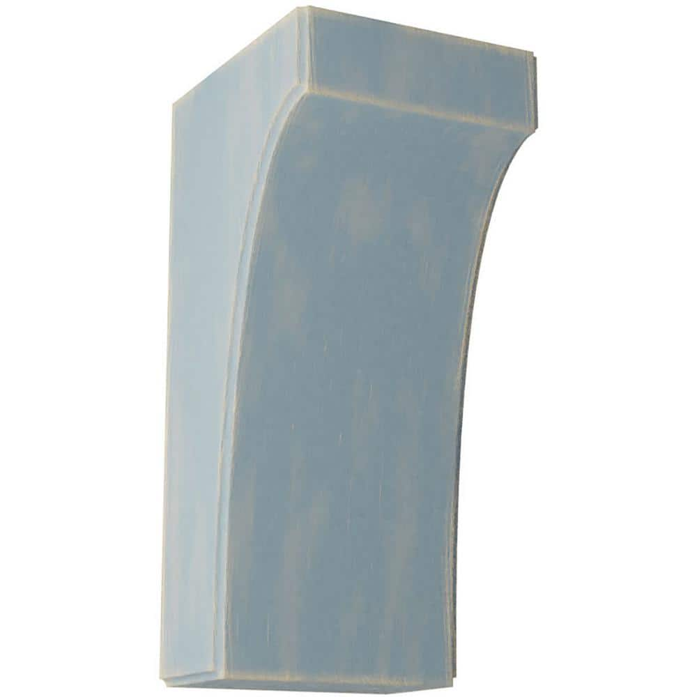 Ekena Millwork 5-1/4 in. x 12 in. x 6 in. Driftwood Blue Clarksville Wood Vintage Decor Bracket