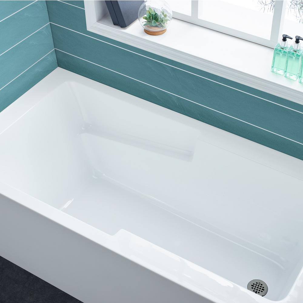 Voltaire 54" White Acrylic Alcove Bathtub with Apron