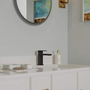 Single-Handle Single-Hole Modern Bathroom Faucet For Sink Drip-Free Vanity Sink Faucet in Matte Black