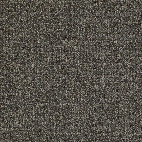 TrafficMaster Burana - Canyon Slate - Brown 19 oz. SD Olefin Berber Installed Carpet