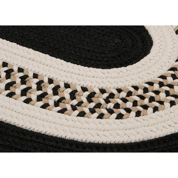 Spiral II Black 4 ft. x 6 ft. Indoor/Outdoor Patio Area Rug