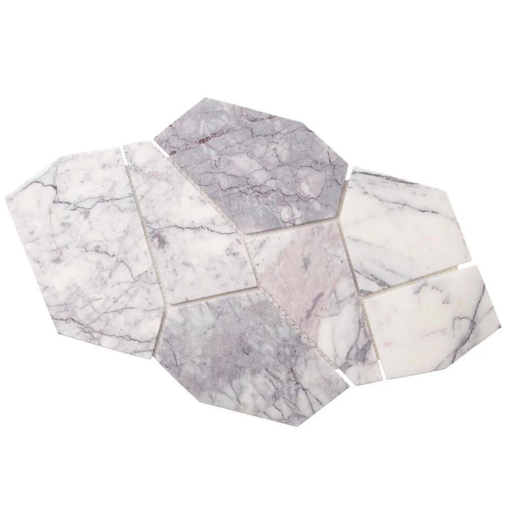Countryside Organica Lilac 4 in. x 0.39 in. Tumbled Marble Mosaic Floor and Wall Tile Sample price history on PriceWatchPro
