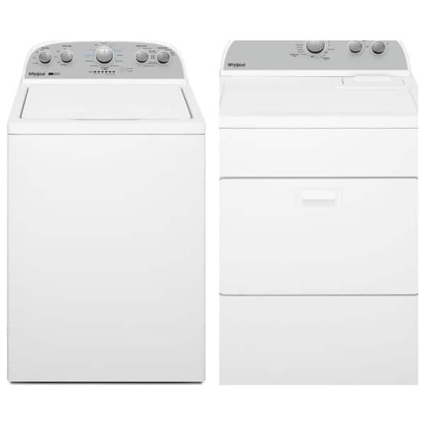 3.8-3.9 cu. ft. White Top Load Washer with Removable Agitator and 7.0 cu. ft. White Dryer Combo