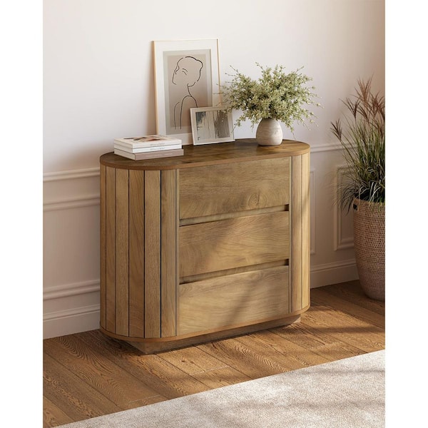 BYBLIGHT Ezlynn Light Brown 3-Drawers 35.43 in. Small Dresser Chest of Drawers with Simple Design for Bedroom BB-YC0054HY - The Home Depot BYBLIGHT Ezlynn Light Brown 3-Drawers 35.43 in. Small Dresser Chest of Drawers with Simple Design for Bedroom BB-YC0054HY - The Home Depot