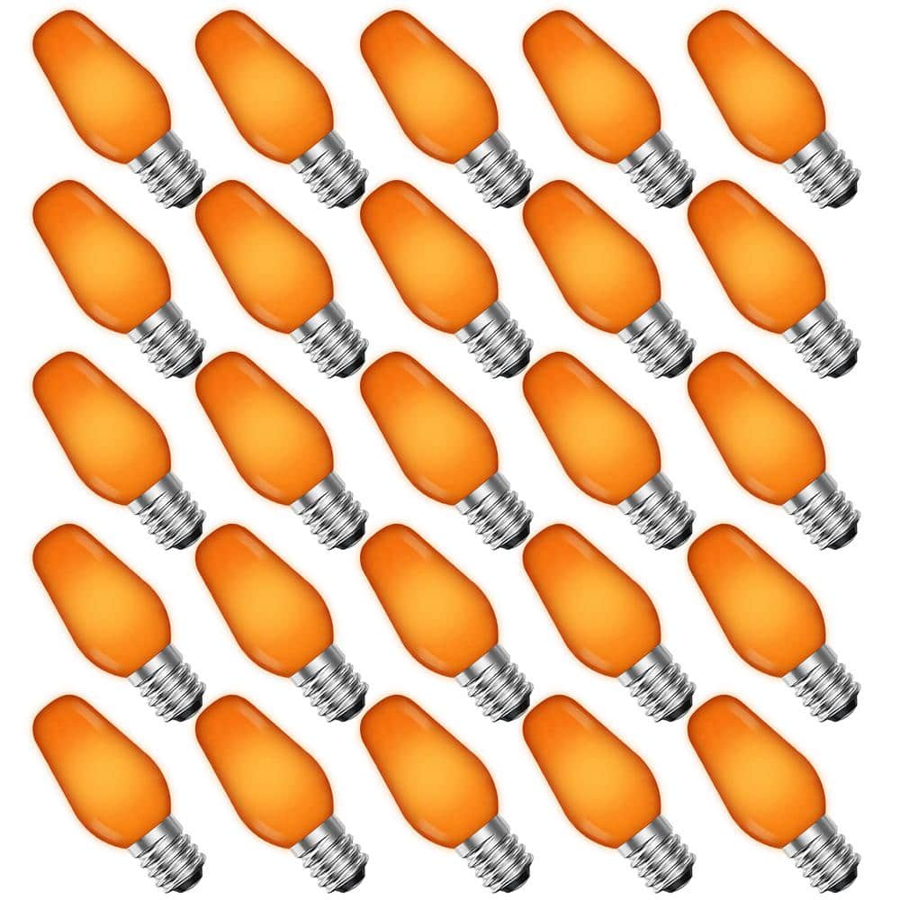 0.5-Watt C7 LED Orange Replacement String Light Bulb Shatterproof Enclosed Fixture Rated UL E12 (25-Pack) price history on PriceWatchPro