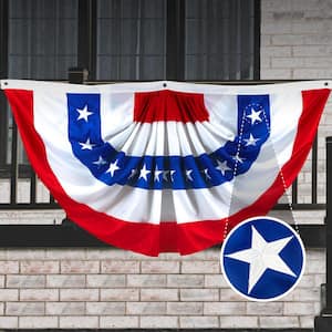 2 ft. x 4 ft. Polyester Fan USA Embroidered Flag 210D (1-Pack)