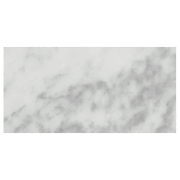 Daltile Patara Stone Carrara White Polished 12 in. x 24 in. Marble Floor and Wall Tile (10 sq. ft./Case)