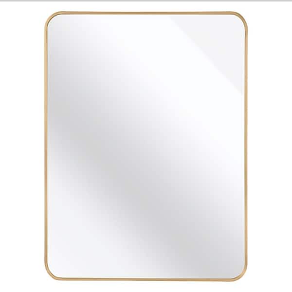 Gold 30 in. W x 40 in. H Rectangular Bathroom Wall Mirror for Living room, Bedroom