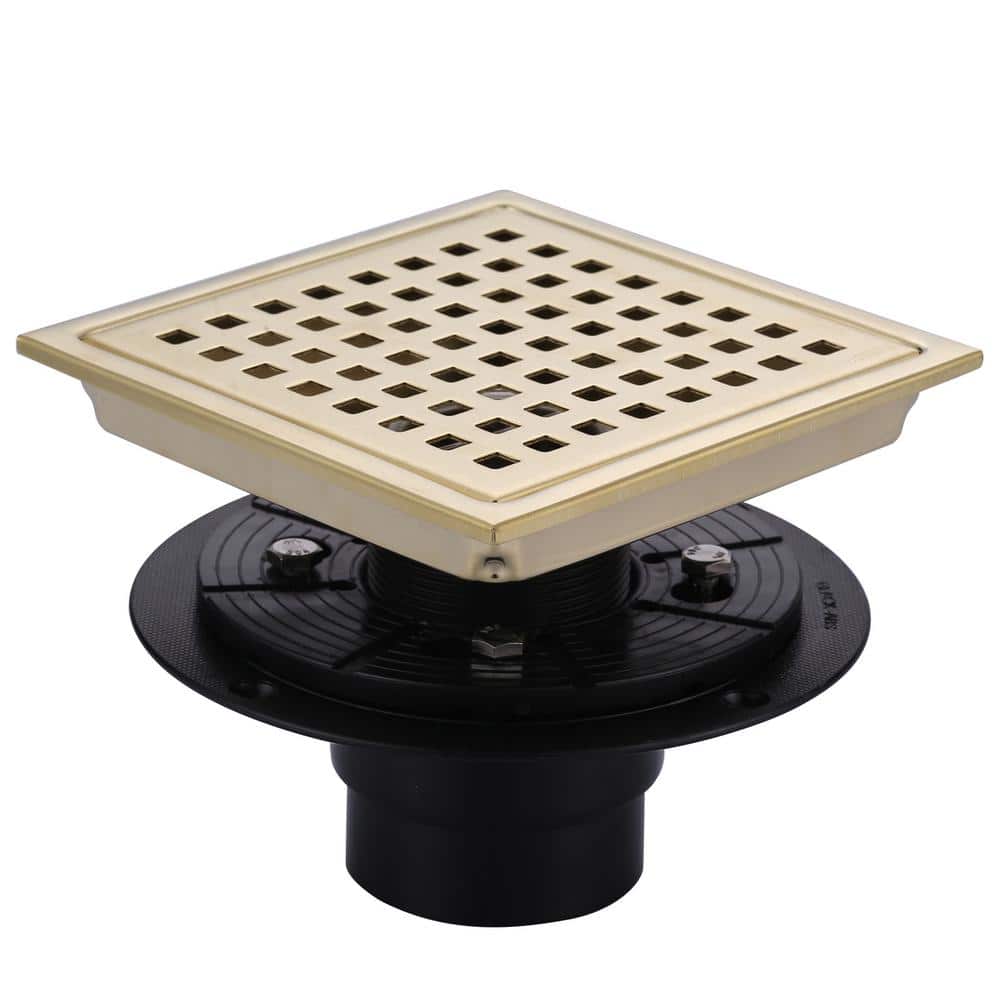 5.9 in. x 5.9 in. Stainless Steel Square Shower Drain with Strainer in Gold price history on PriceWatchPro