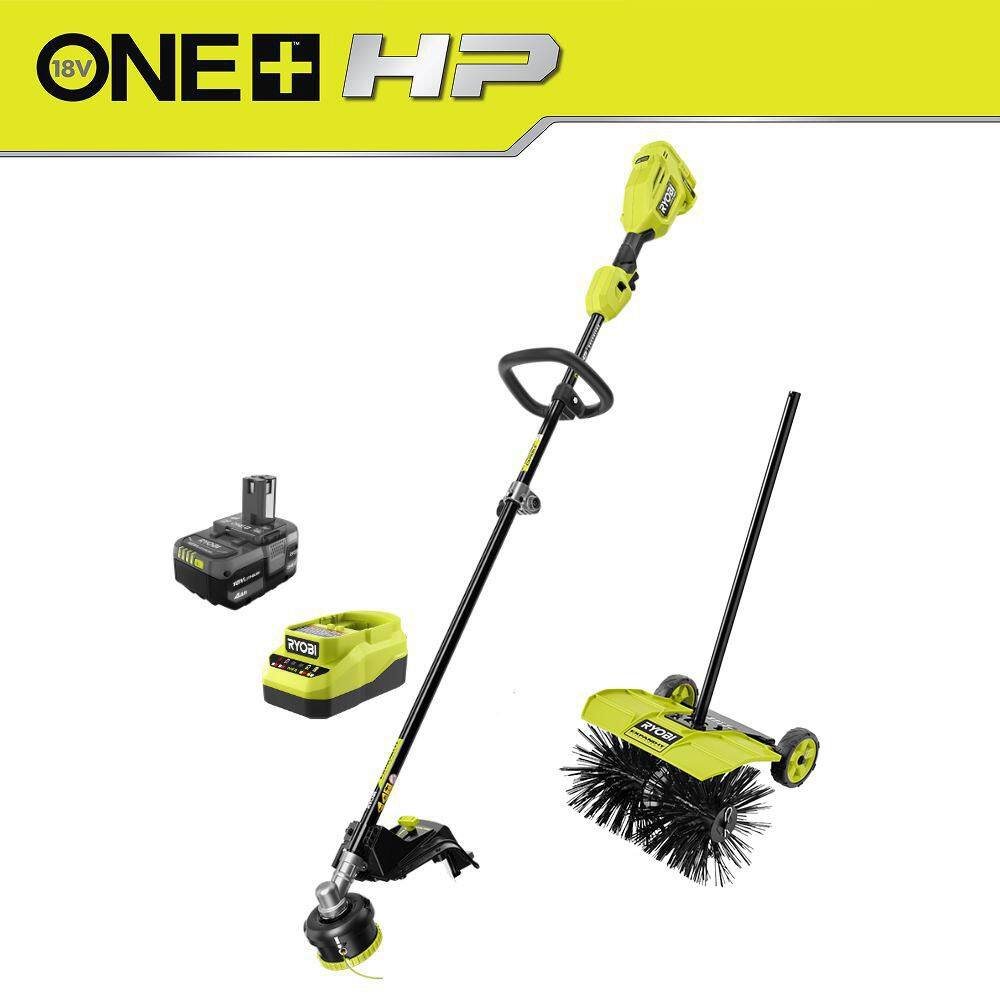 ONE+ HP 18V Brushless 15 in. Attachment Capable String Trimmer and Sweeper Attachment with 4.0 Ah Battery and Charger price history on PriceWatchPro