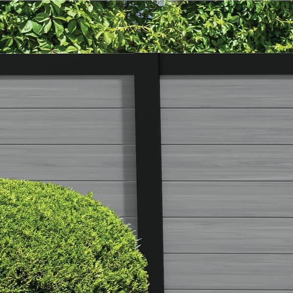 72 in. Matte Black Line Surface Mount Post