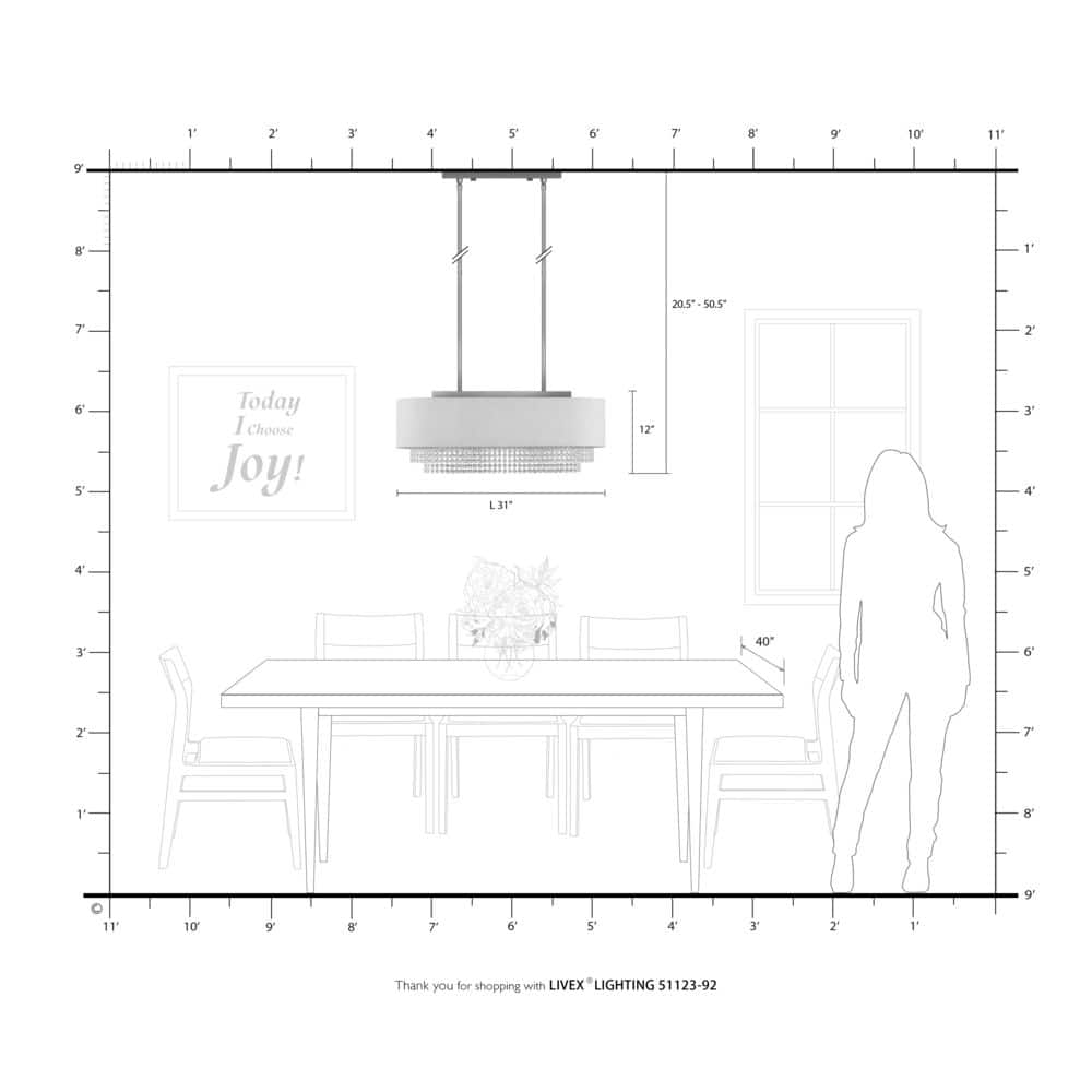 Carlisle English Bronze 3-Light Linear Chandelier with Crystal Draping
