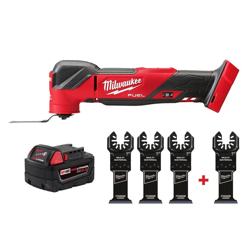 M18 FUEL 18V Brushless Oscillating Multi-Tool w/5.0Ah Battery & Ti Bi-Metal Blade (3-Pk) price history on PriceWatchPro