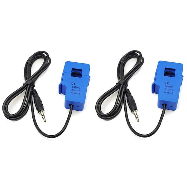 2 Pcs 30A 1V Non-invasive Split Core Current Transformer Sensor SCT013 ...