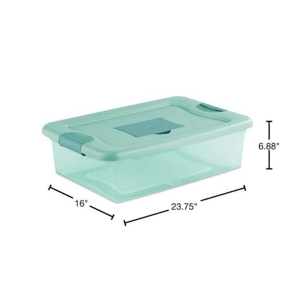 32 Gallon Plastic Storage Containers Box Stackable Tote Bin Lid Organizer 3  Pack