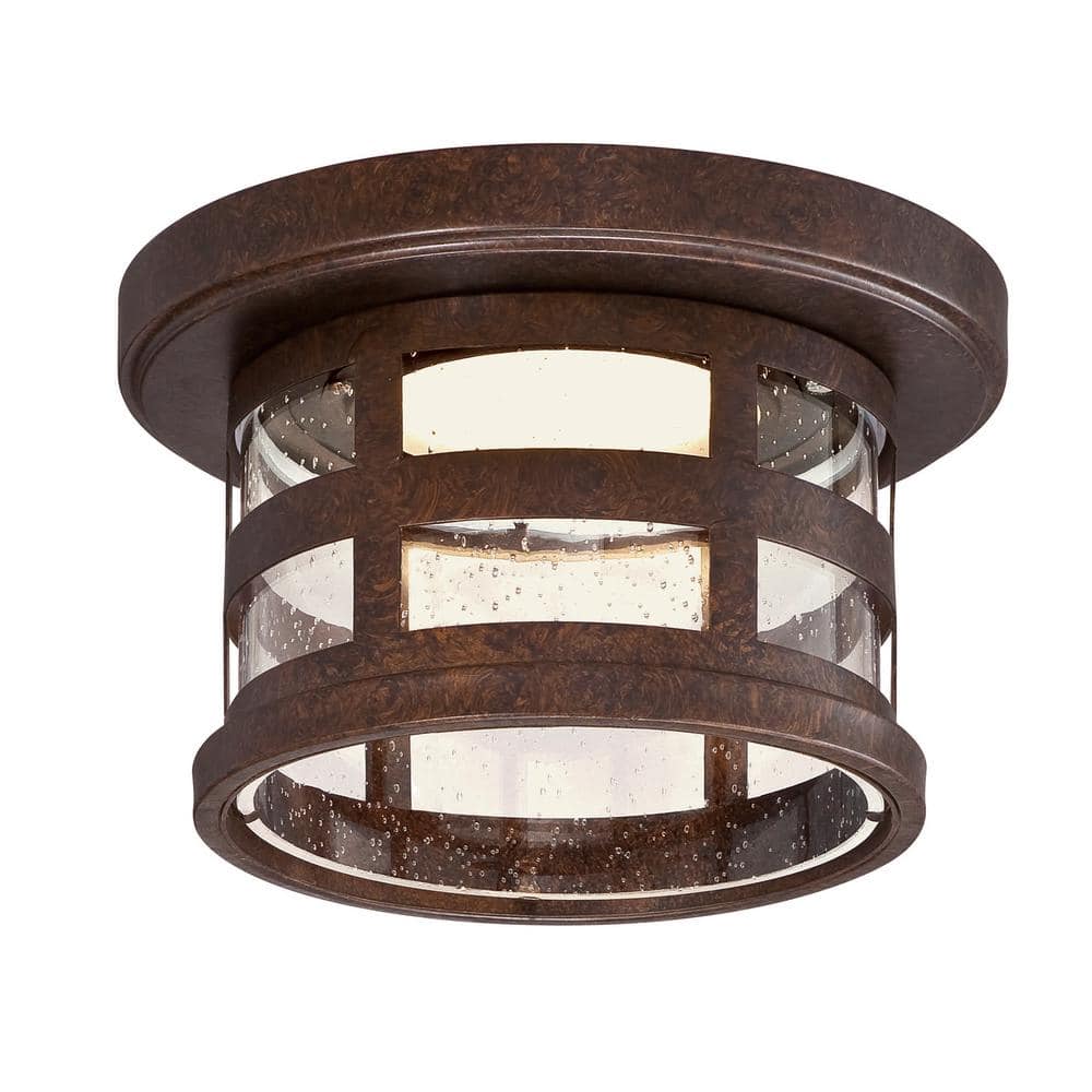 Rustic flush deals mount lighting