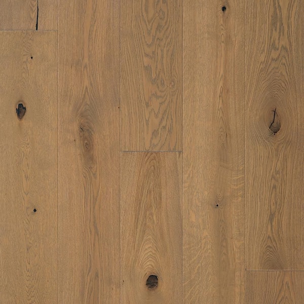 Malibu Wide Plank Sunset Cliffs French Oak 3/8 in. T x 6.5 in. W Click Lock Wire Brushed Engineered Hardwood Flooring (23.6 sqft/case)