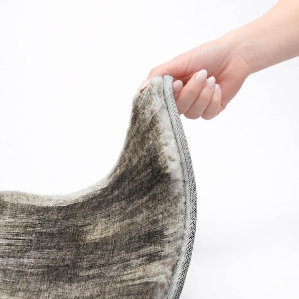 Dream Shag Premium Machine Washable Abstract ADS567 Gray 2 ft. x 7 ft. Runner Rug