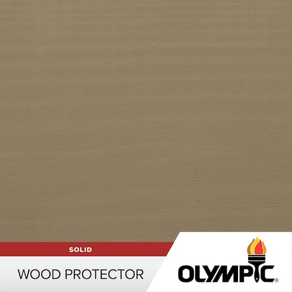 Olympic Wood Protector 1 gal. SC-1041 Jefferson Tan Exterior Solid Stain Plus Sealer in One