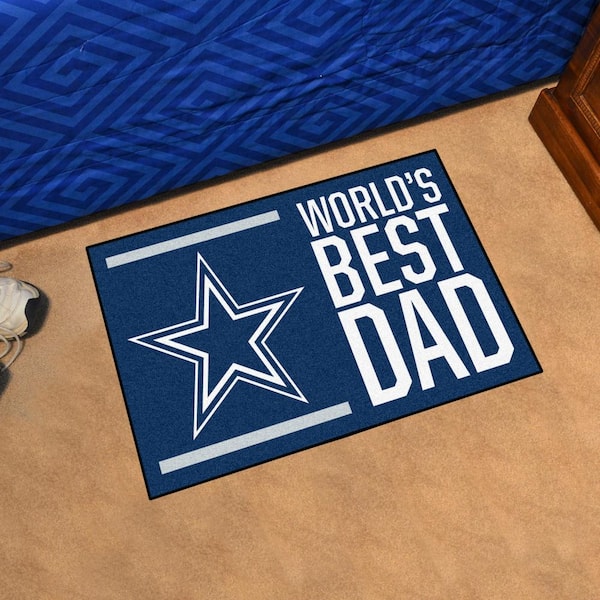 20.5 x 32.5 Brown & Blue NFL Dallas Cowboys Football Oval Door Mat