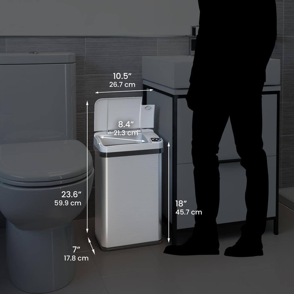 Touchless Stainless Steel 4 Gallon Motion Sensor Trash Can