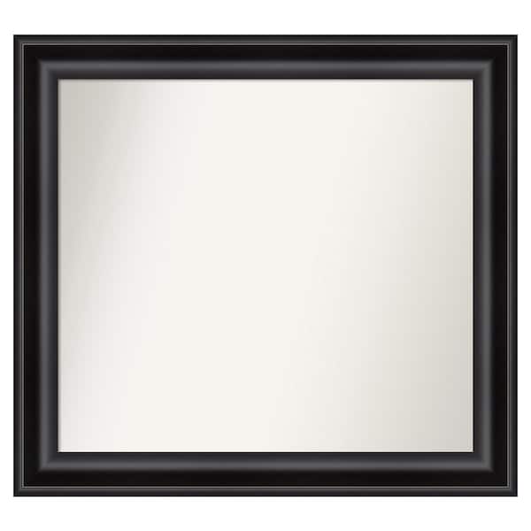 Amanti Art Grand Black 35.75 in. W x 32.75 in. H Custom Non-Beveled Recycled Polystyrene Framed Bathroom Vanity Wall Mirror