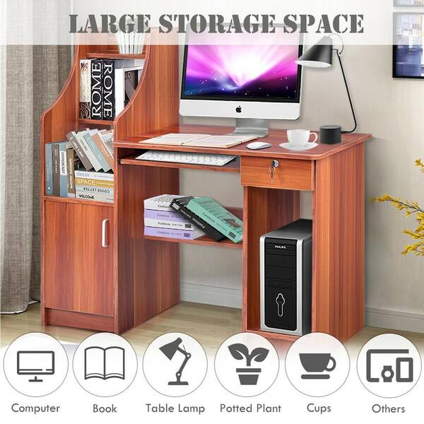 Home Desktop Computer Desk Bedroom Laptop Study Table Office Desk  Workstation Office Bedroom Desk 100x45x72 CM