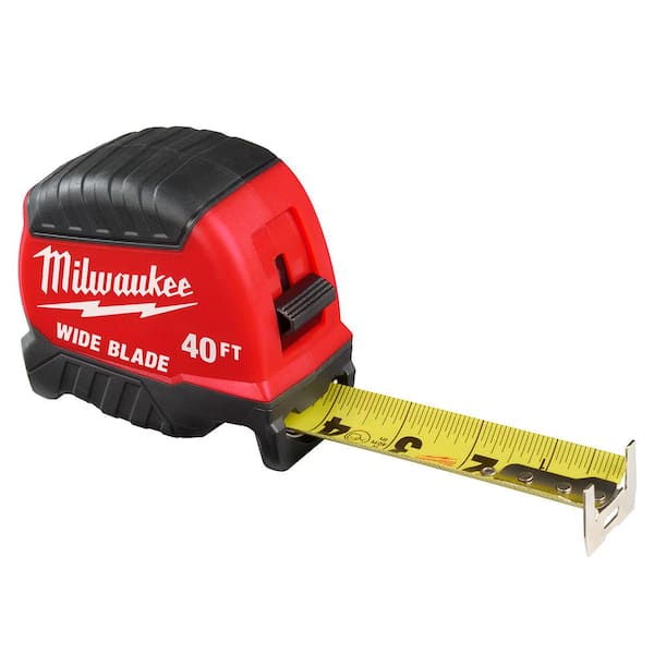 Milwaukee - 40 ft. Wide Blade Tape Measure With 18 ft. Reach