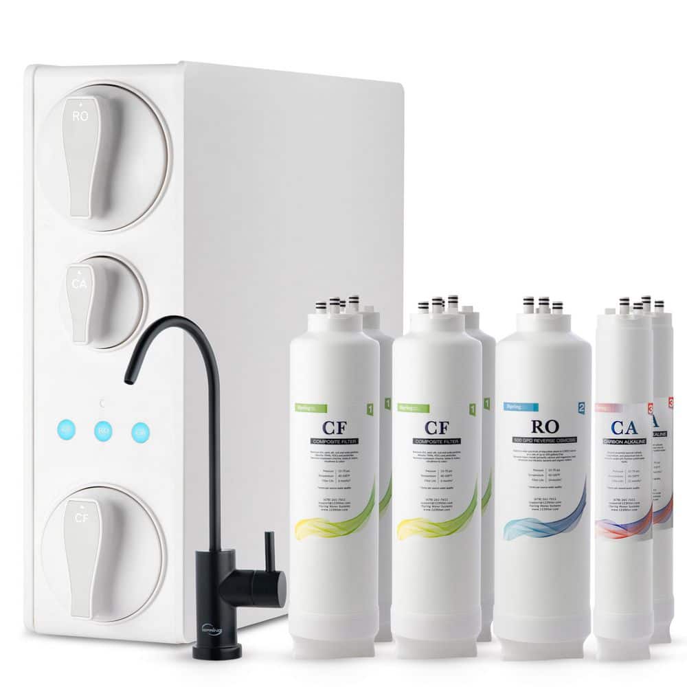 500 GPD NSF-Certified Under Sink Tankless RO Water Filter System w/ Extra Filter Set, Removes PFAS, Lead, Chlorine
