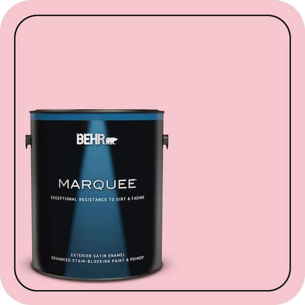 BEHR MARQUEE 1 gal. #120B-4 Old Fashioned Pink Satin Enamel Exterior Paint & Primer