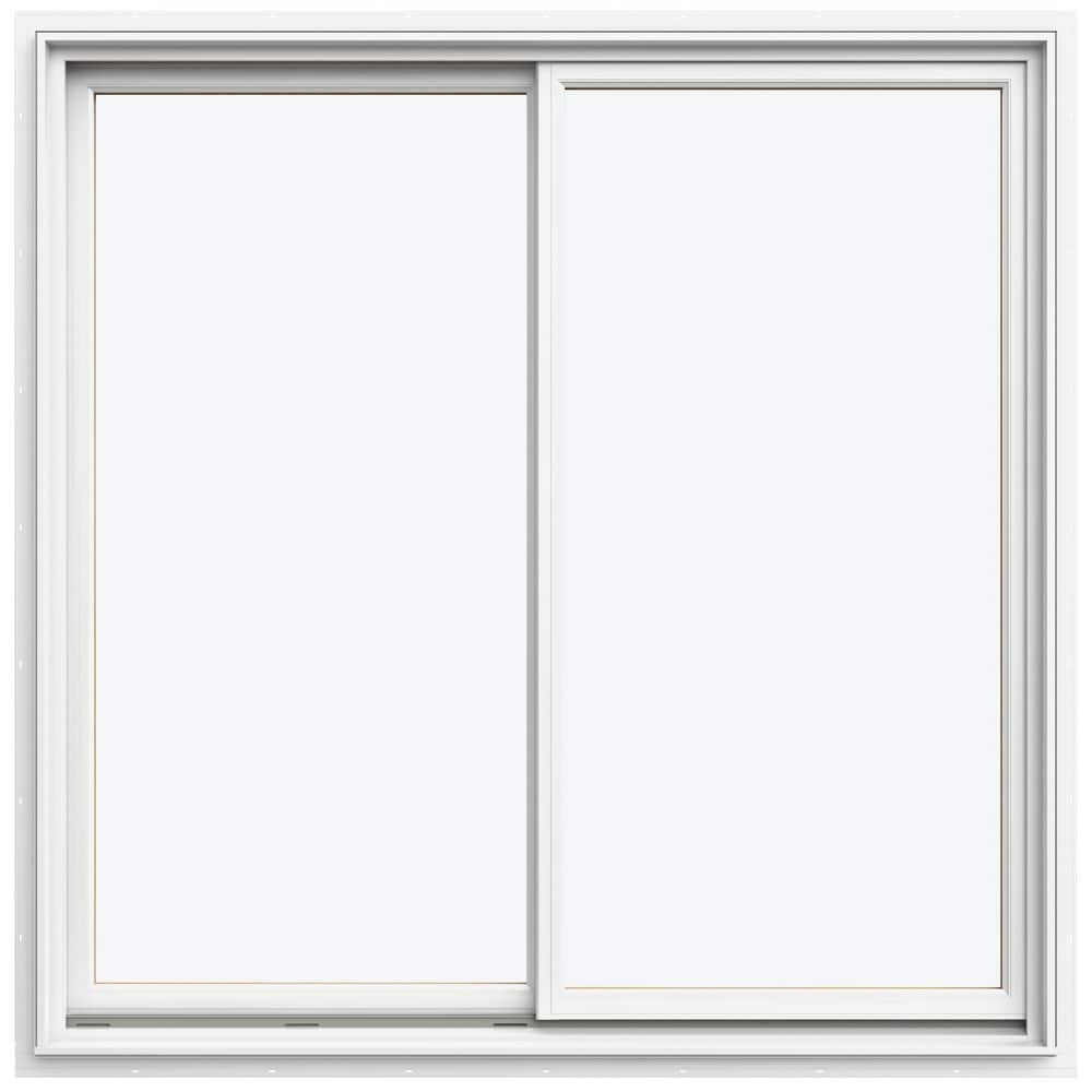 JELD-WEN 59.3125 In. X 59.5625 In. W-5500 Left-Hand Sliding Wood Clad ...