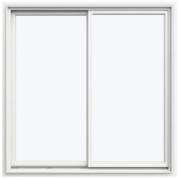 JELD-WEN 59.3125 in. x 59.5625 in. W-5500 Left-Hand Sliding Wood Clad Window