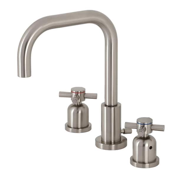 Kingston Brass Concord 8 in. Widespread 2-Handle Bathroom Faucet in Brushed Nickel