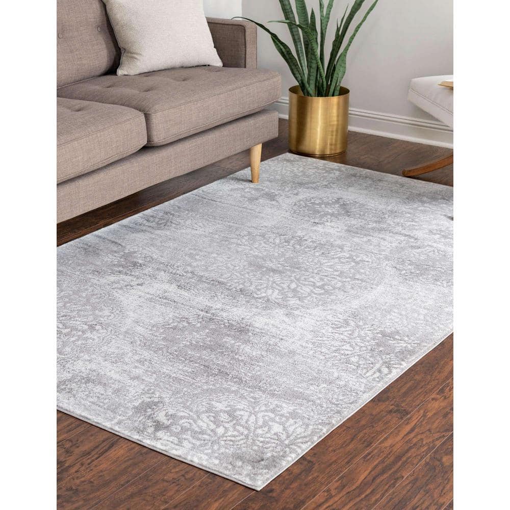 Sofia Grand Light Gray Rectangular Indoor Area Rug