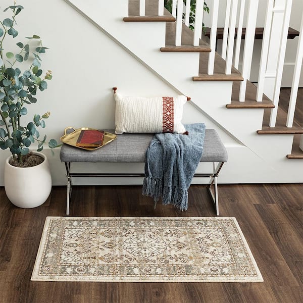 Fitzgerald 2 ft. x 4 ft. Gray Abstract Scatter Area Rug