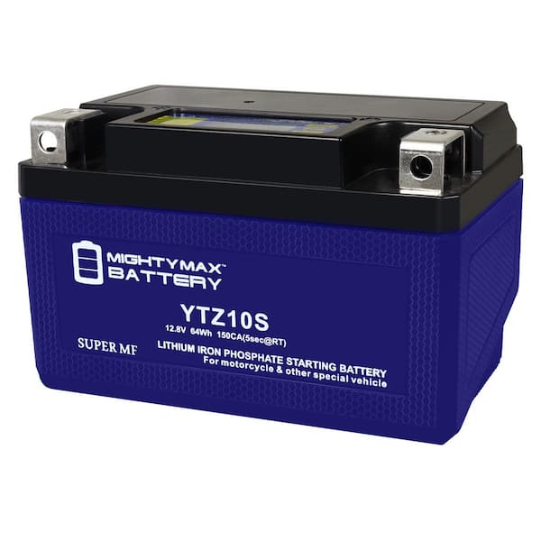 MIGHTY MAX BATTERY YTZ10S-LIFEPO4- 12-Volt 8.6 AH, 225 CCA, Lithium Iron Phosphate (LiFePO4) Battery